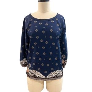 Vera Moda Scarf Print Blouse Sz M